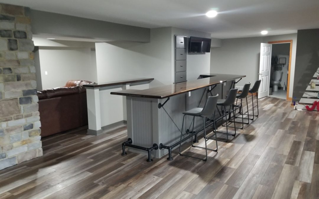 Custom Basement Bar Build & Epoxy